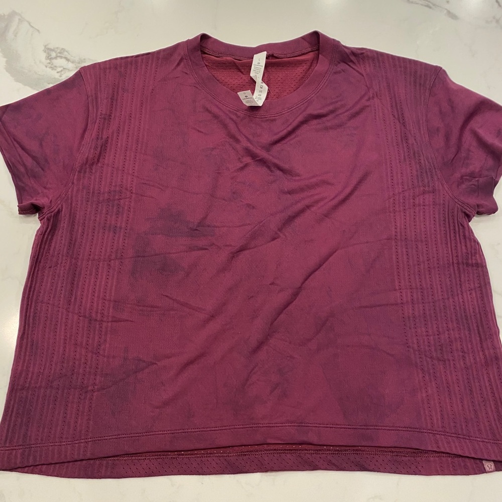 Lululemon Purple Workout Tee Shirt
